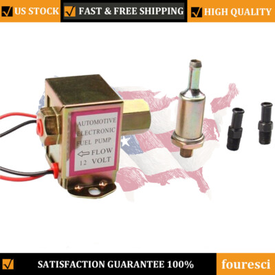 CarBole 2.5-4 PSI Electronic Fuel Pump For Carburetor Engine 12V 6.7 cm E8012S