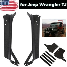 Pair 52"in LED Light Bar Windshield Mounting Brackets for Jeep Wrangler TJ 97-06