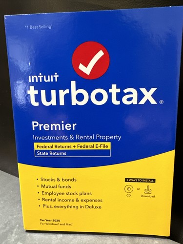 2020 Turbotax PREMIER Federal Returns /E-File NEW CD /Download Mac/Win - Picture 12 of 15