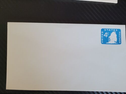 never used letter size #U549 4c bright blue boat cut envelope - Afbeelding 1 van 1