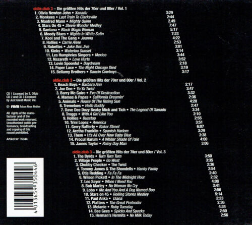 (3CD's) Oldie Club 3 - Procol Harum, Nazareth, Manfred Mann, Stars On 45, Them - Bild 2 von 2
