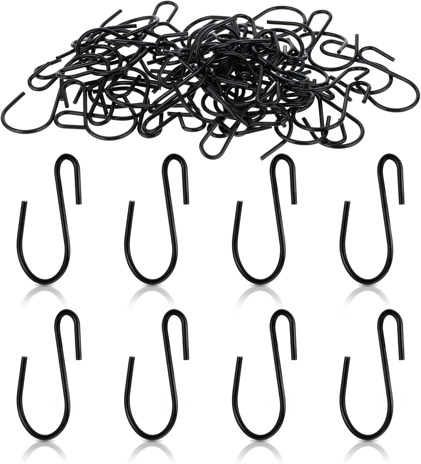 60-Piece 1-Inch Stainless Steel S-Hooks for Hanging Small Items