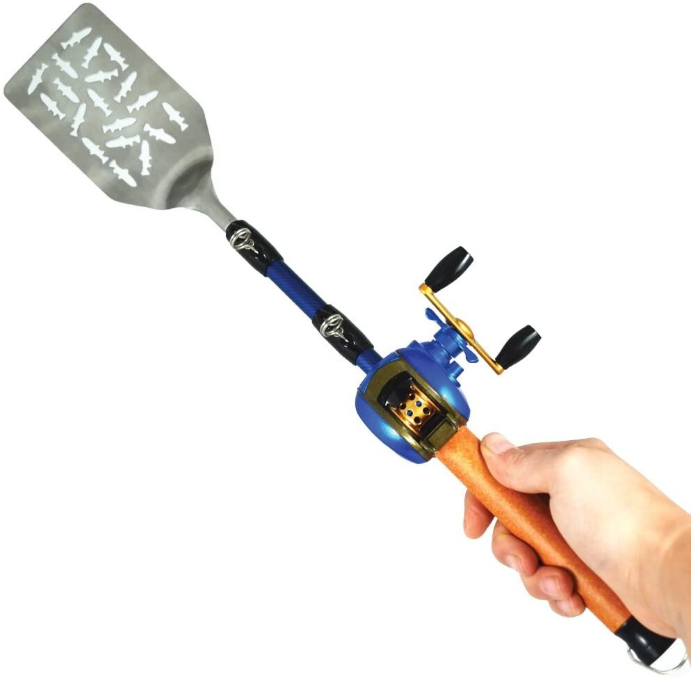 baitcasting reel spatula Bait Cast Fishing Pole BBQ Spatula