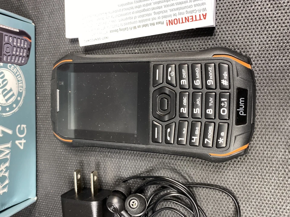 Plum Mobile Ram 7 4G IP68 Resistente Amortiguador de Agua Militar NO COMPATIBLE EN EE. UU. - LEER Foto 2 de 3