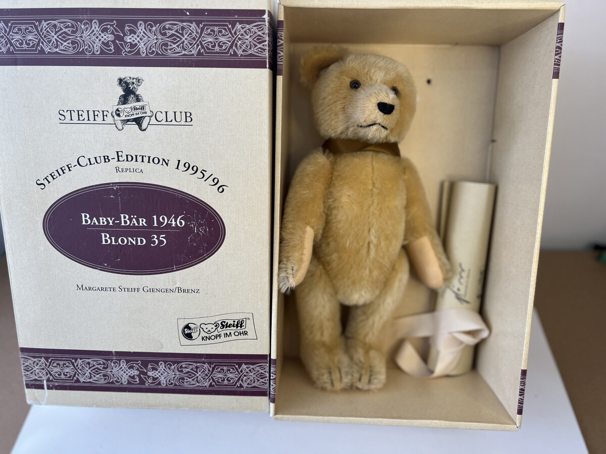 シュタイフ☆STEIFF CLUB☆TARO GOLDEN BROWN 28 テディベア 1995年