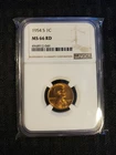 1954-S Lincoln Wheat Penny 1c Cent - NGC MS 66 Red Gem Uncirculated US Coin NICE