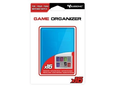 Boitier bleu range jeux et carte SD Nintendo Switch Officiel Neuf SubSonic