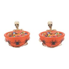 Dept 56 Halloween Village Trick or Dare Treat Bowls Set of 2 New in Box