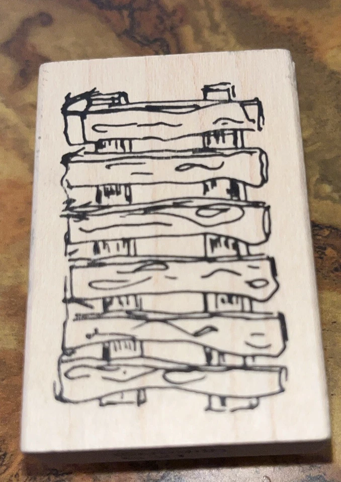 Carimbo de borracha Judith G-21 madeira velha montado cerca jardim fazenda papel artesanato 2 polegadas - Imagem 3 de 4