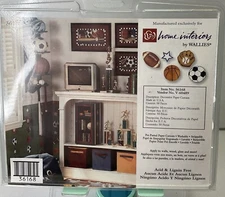 Vtg Wallies Home Interiors Sports Removable Paper Cutouts #36168 Made In USA