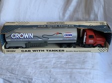 Remolque tractor ERTL 1992 Crown cabina de gasolina y petróleo con camión cisterna con caja