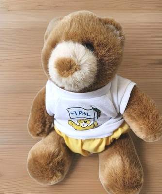 Vintage 1997 Build A Bear Lil Cub Butterscotch Teddy Plush Stuffed Toy Giggles!