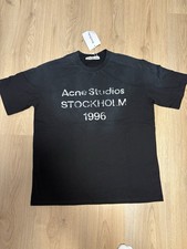 Acne Studios Herren T-Shirt Schwarz Gr. M Kur...