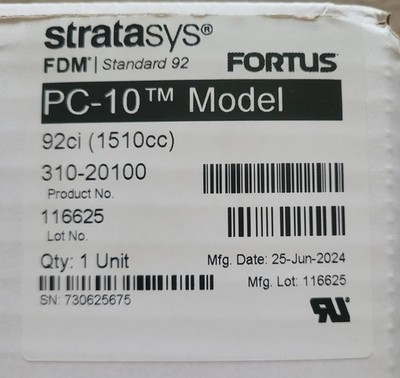 Stratasys PC10 Model 92ci 1510cc SKU 355-02210 