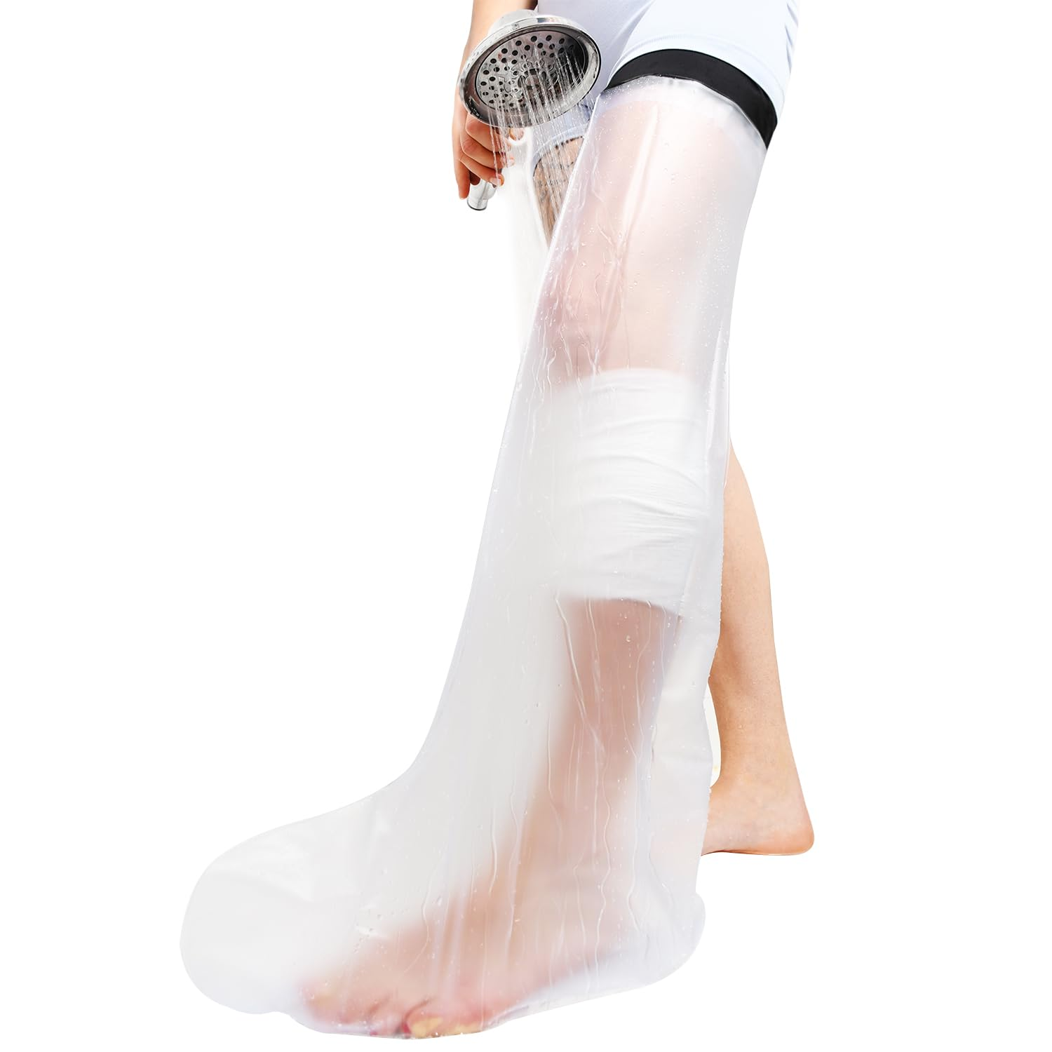 Waterproof Plaster Cast Cover - Reusable Adult Leg Cover for Shower Ankle and Fo