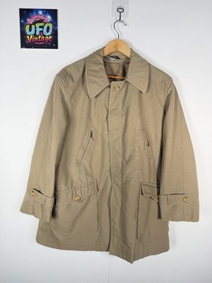 Vintage Workwear Jacke Calidad y prestigio Herren L beige Tergal Stoff 70er