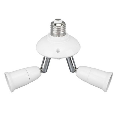 Light Socket Splitter Adapter E26 E27 360° Adjustable 180° Bendable 3 In 1 SET