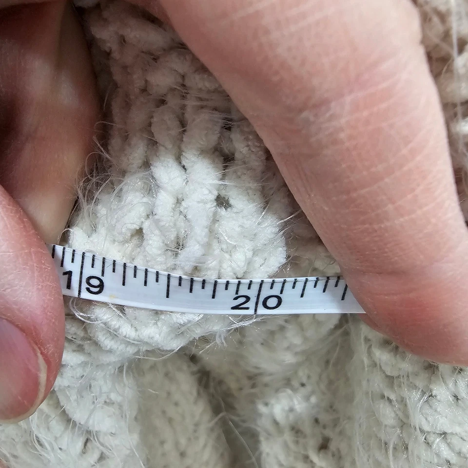 Suéter para mujer Willow & Wind grueso tejido cuello falso crema talla L Foto 3 de 4