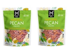 2 PACK - Member's Mark Natural Pecan Halves 2 lbs (Total 4 lbs) FRESH!!