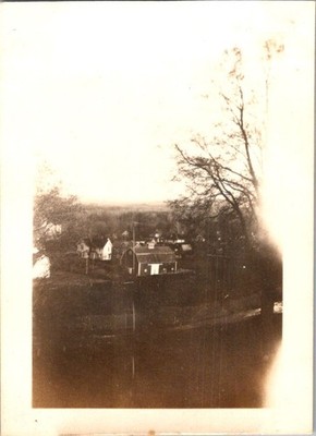 1933 Holton Kansas Spring Landscape Barn Cupola Darkroom Flare Vintage