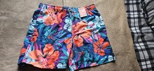 Arizona Jean Co Men's Multicolored Floral Tropical Flower Swim Trunks NWT L