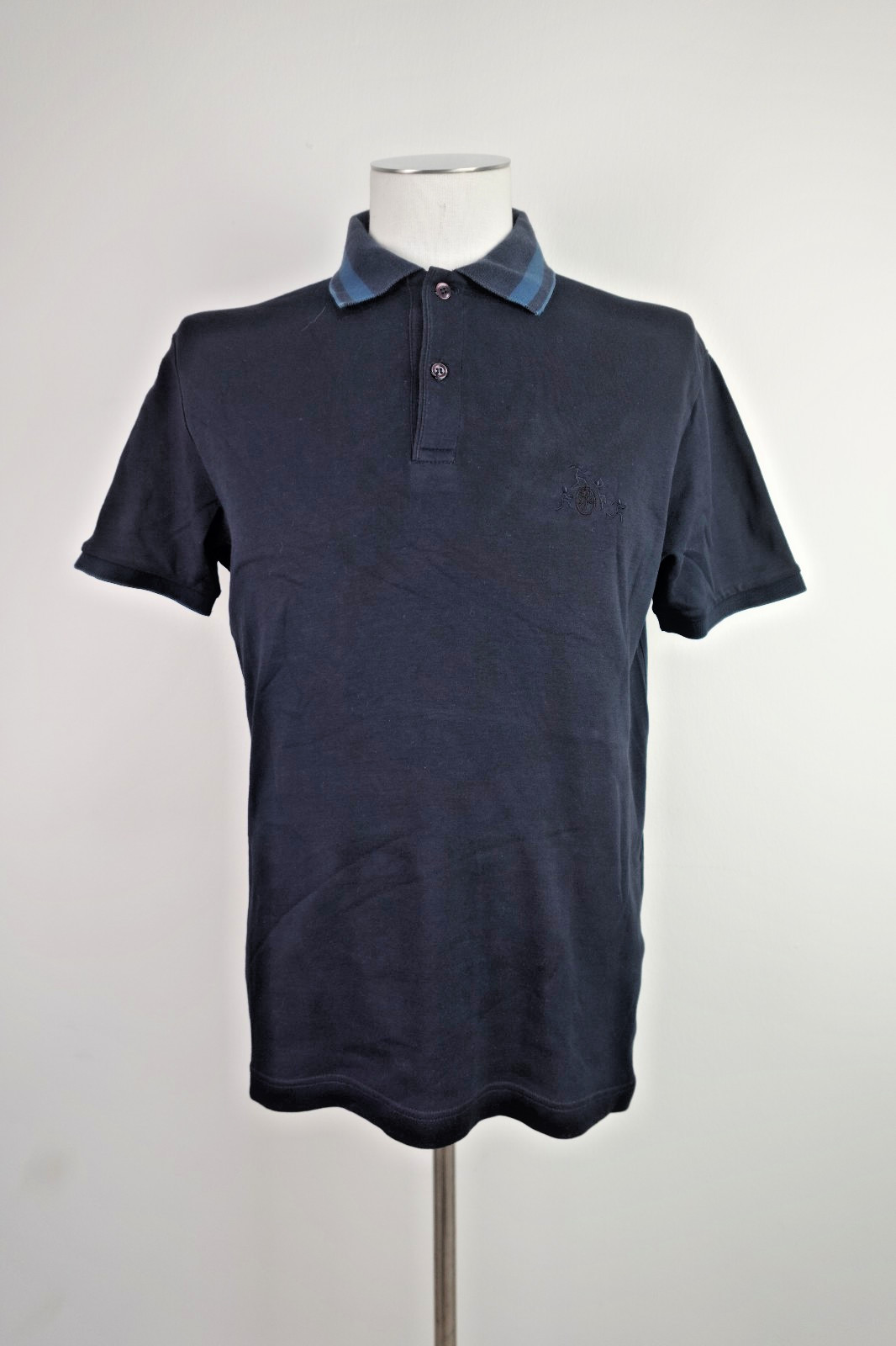 JC DE CASTELBAJAC Vintage Cotton Knit Polo Shirt For Men Size M Blue