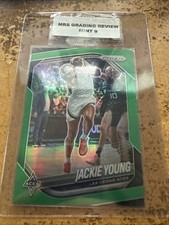 2025 WNBA Prizm JACKIE YOUNG #23 Las Vegas Aces GREEN PRIZM MBS 9 Mint Card