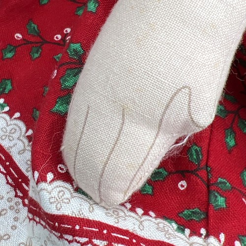 Vintage Cranston viktorianische Stoffkissen Stoffpuppe "Holly" rotes Weihnachtskleid 23 Zoll - Bild 6 von 12
