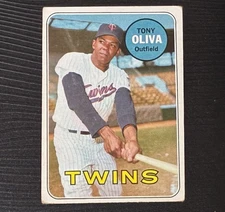 1969 TOPPS BASEBALL HIGH #600 TONY OLIVA HOF TWINS VG/EX