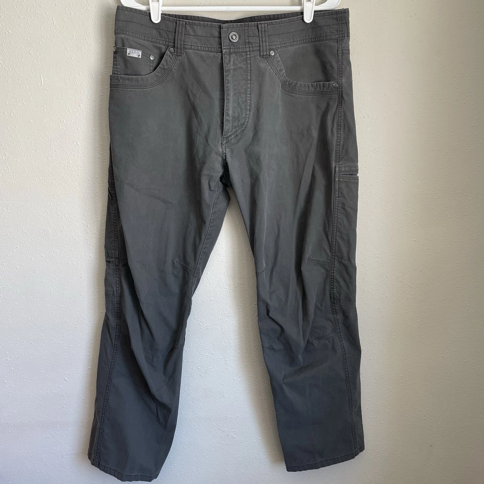 KUHL Hiking Pants Mens Size 34x30 Gotham Gray Outdoor Casual Gorpcore