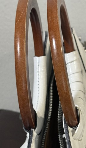 Patricia Nash Lyon Medium Leder Umhängetasche Crossbody Weiß - Bild 13 von 16