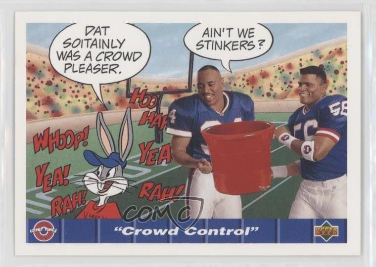 1992 Comic Ball IV Bugs Bunny Lawrence Taylor Thurman Thomas Crowd Control 0j1a