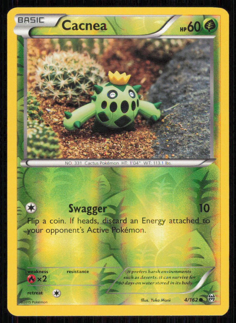 Cacnea 4/162 Common BREAKthrough Pokemon Reverse Holo Lightly Played