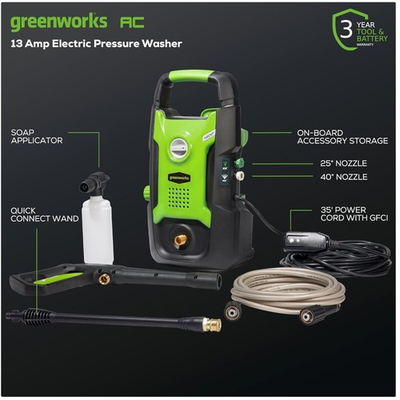 #ad Greenworks 1600 PSI Pressure Washer with 20 ft Hose $174.74