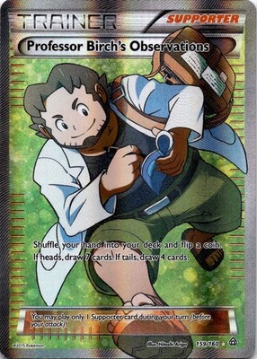 Professor Birch's Observations 159/160 Ultra Rare Primal Clash Pokemon Holo LP