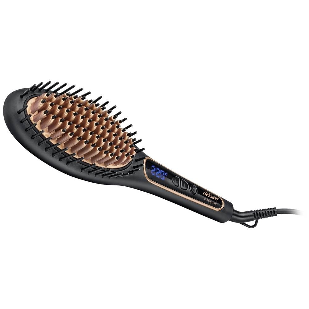 Brosse lisseuse Arzum AR5036 noir brosse chauffante lissante pour cheveux rebelles