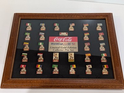 コカコーラ　オルゴール　1994年製　coca cola Vintage 1994 Coca Cola World Cup USA 94 Limited Gold Pin Set
