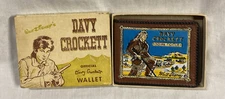 UNUSED IN BOX 1950s official WALT DISNEY "Davy Crockett" WALLET NEW! Fess Parker