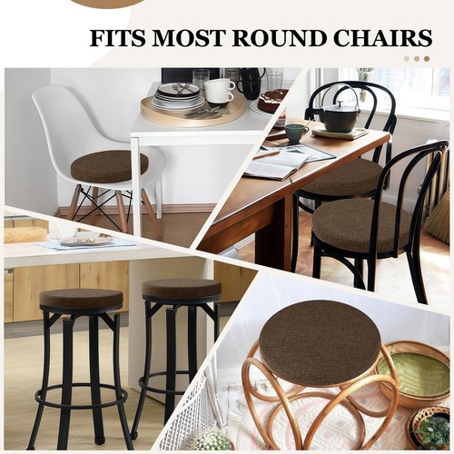 Round Chair Cushion Bar Stool Seat Cushion for Kitchen Dining Office Chairs S... - Picture 6 of 9