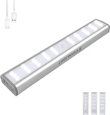 VYANLIGHT Rechargeable Motion Sensor LED Light Bar - 30 Leds, Dimmable, 4 Modes