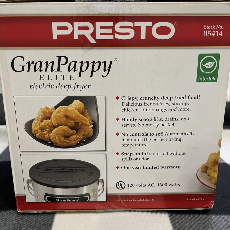 Freidora eléctrica Presto GranPappy Elite 1,5 qt 120 V 1300 W plateada 05414 Foto 3 de 4
