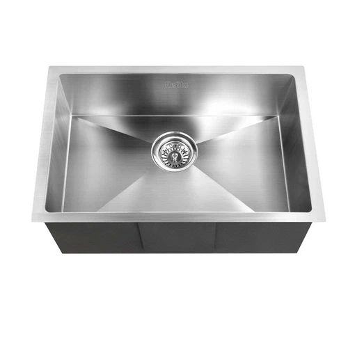 Cefito Kitchen Sink 60X45CM Stainless Steel Basin Single Bowl Silver - Picture 4 of 8