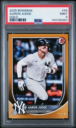 2025 Bowman #99 Aaron Judge Gold PSA 9