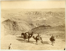 ND. Algeria, Sahara Desert, View taken from the Col de Sia Vintage albumen print. 