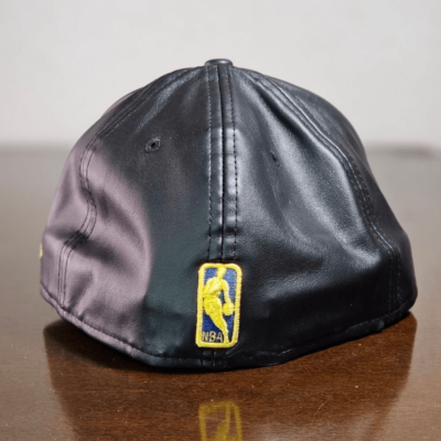 New Era Golden State Warriors Leather Hat Cap Black Yellow  display picture 3