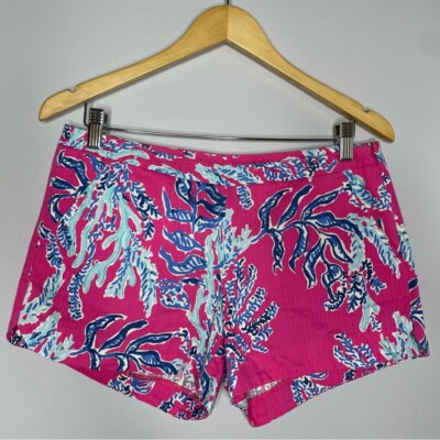 Lilly Pulitzer Adie Shorts Samba Print Pink Sz 4