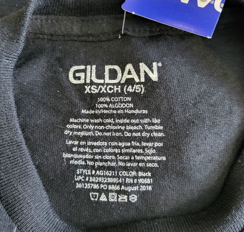 NWT Gildan Black Short Sleeve Zombies Tshirt Size XS 4/5 - Picture 2 of 3