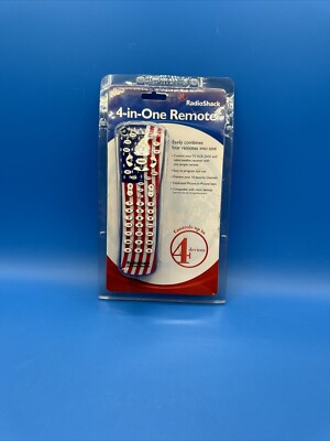 Radio Shack 4 In 1 Universal TV VCR DVD Remote Patriotic Flag Red White Blue USA