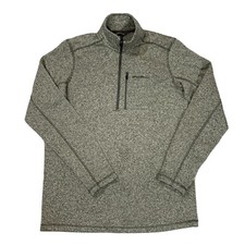 Eddie Bauer Men s Size Tall Large Sweater Fleece Gray Half Zip
