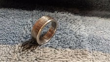 Kentucky Handcrafted 90 Silver Washington Quarters coin ring, size 8 2001